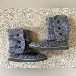 Gray Knit Ugg Boots